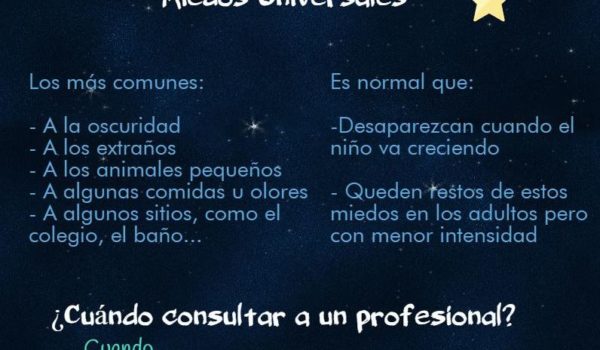 Información miedos infantiles y fobias