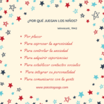 lista de motivos de por qué juegan los niños