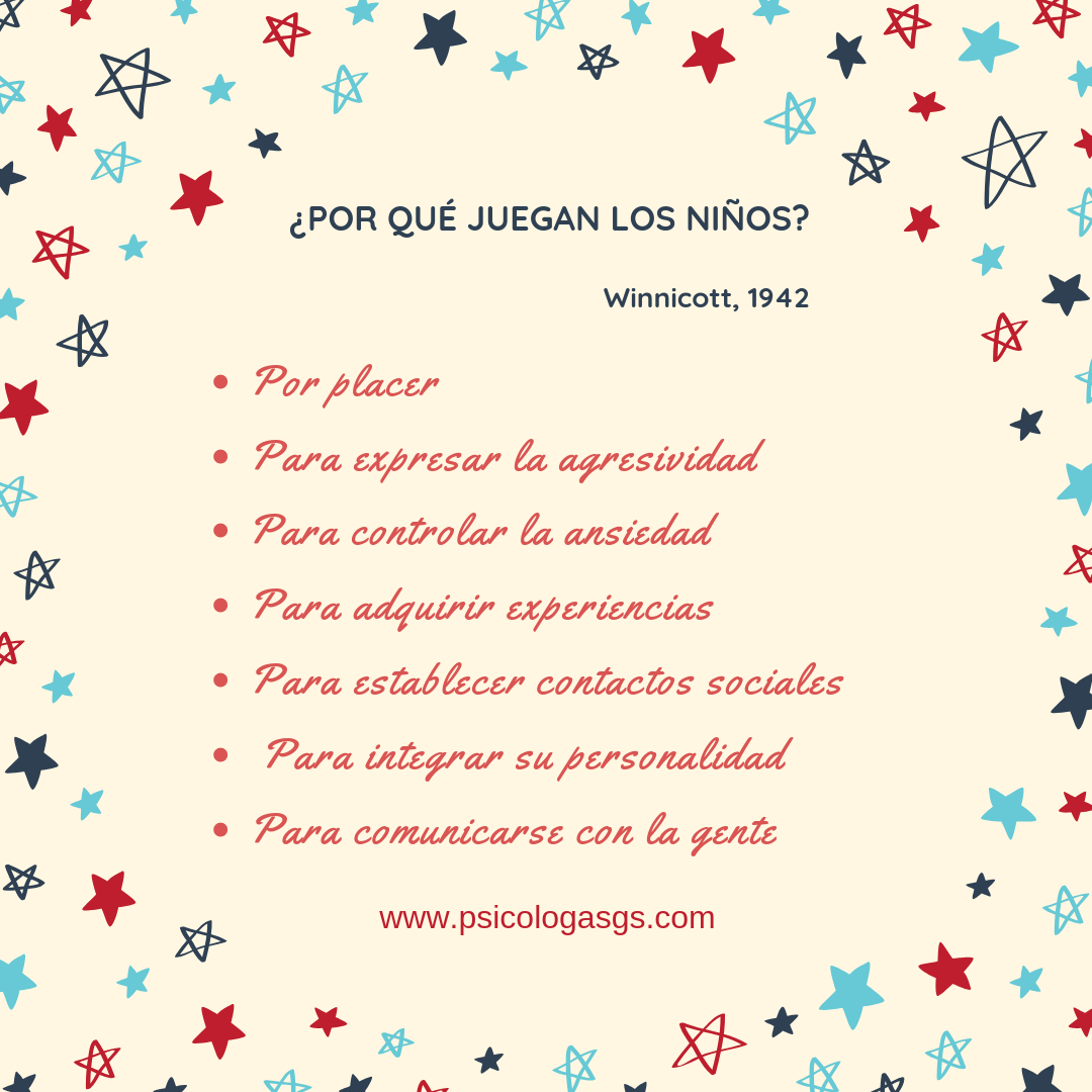 lista de motivos de por qué juegan los niños